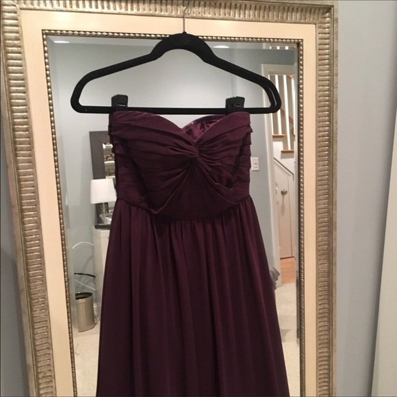 Lulus maxi formal burgundy maroon dark prom dress - Picture 3 of 5